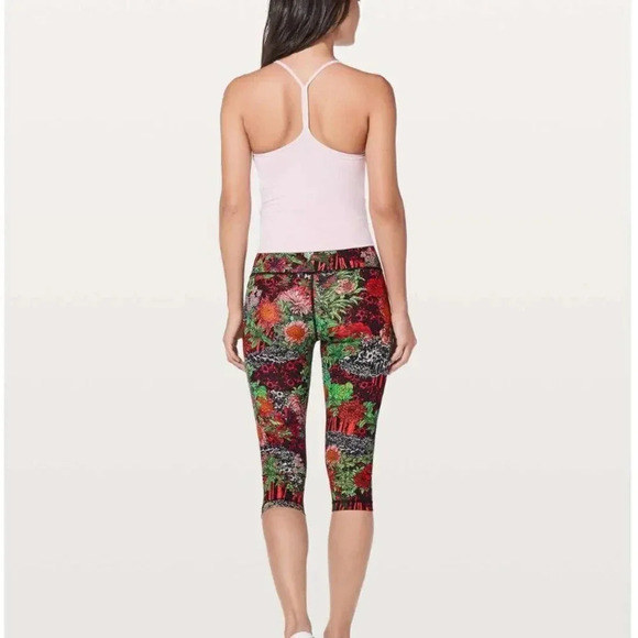 Lululemon Wunder Under Hi Rise 1/2 Tight Leggings Pants 17" Zen Garden Size 10 - Picture 6 of 10